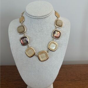 Elegant Gold and Multicolor Necklace and Earring Set